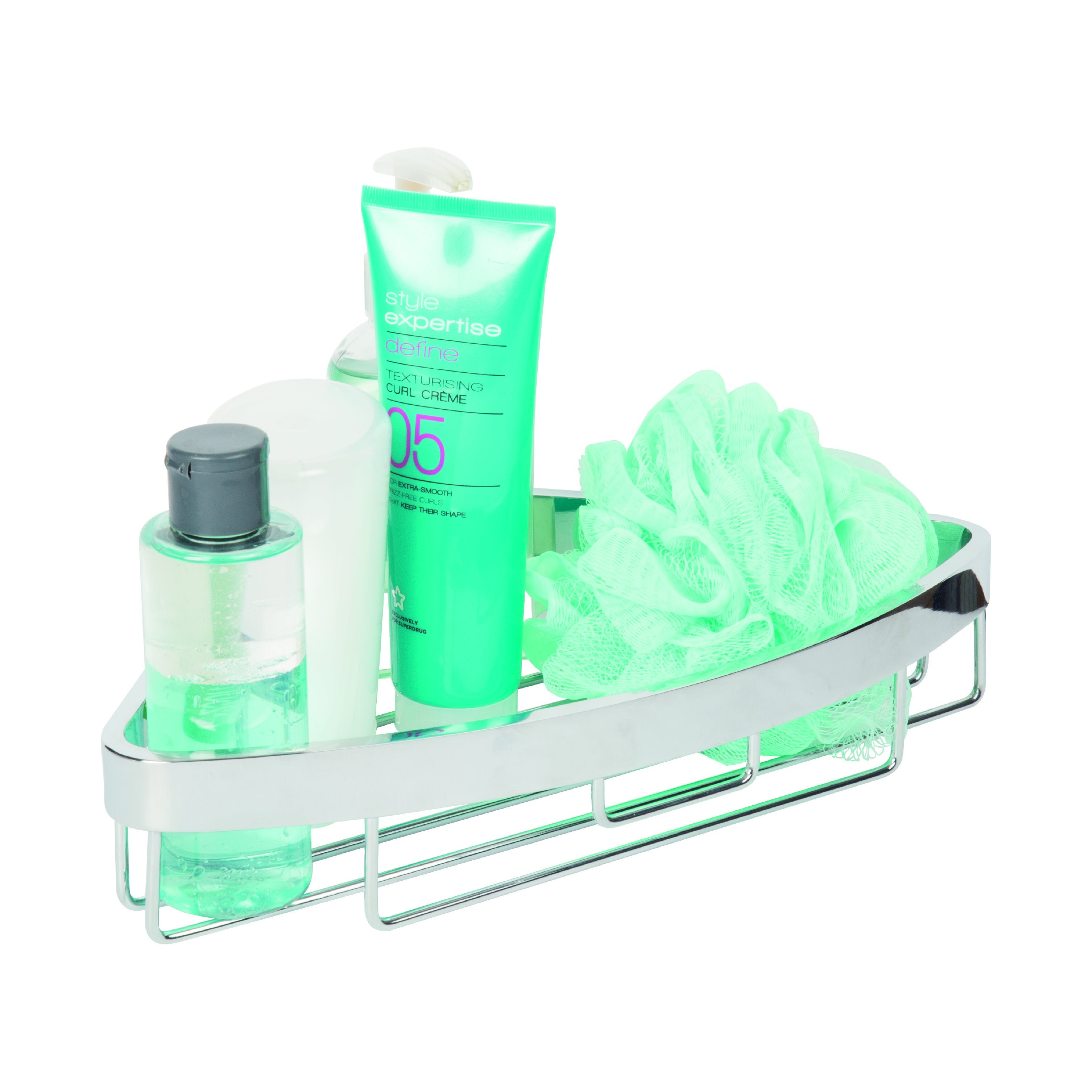 Organizer per doccia per parete Attractive angolare cromo - 2