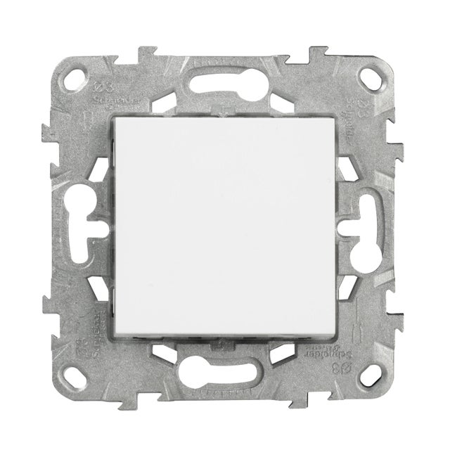 Poussoir à assembler Unica, SCHNEIDER ELECTRIC Unica, blanc