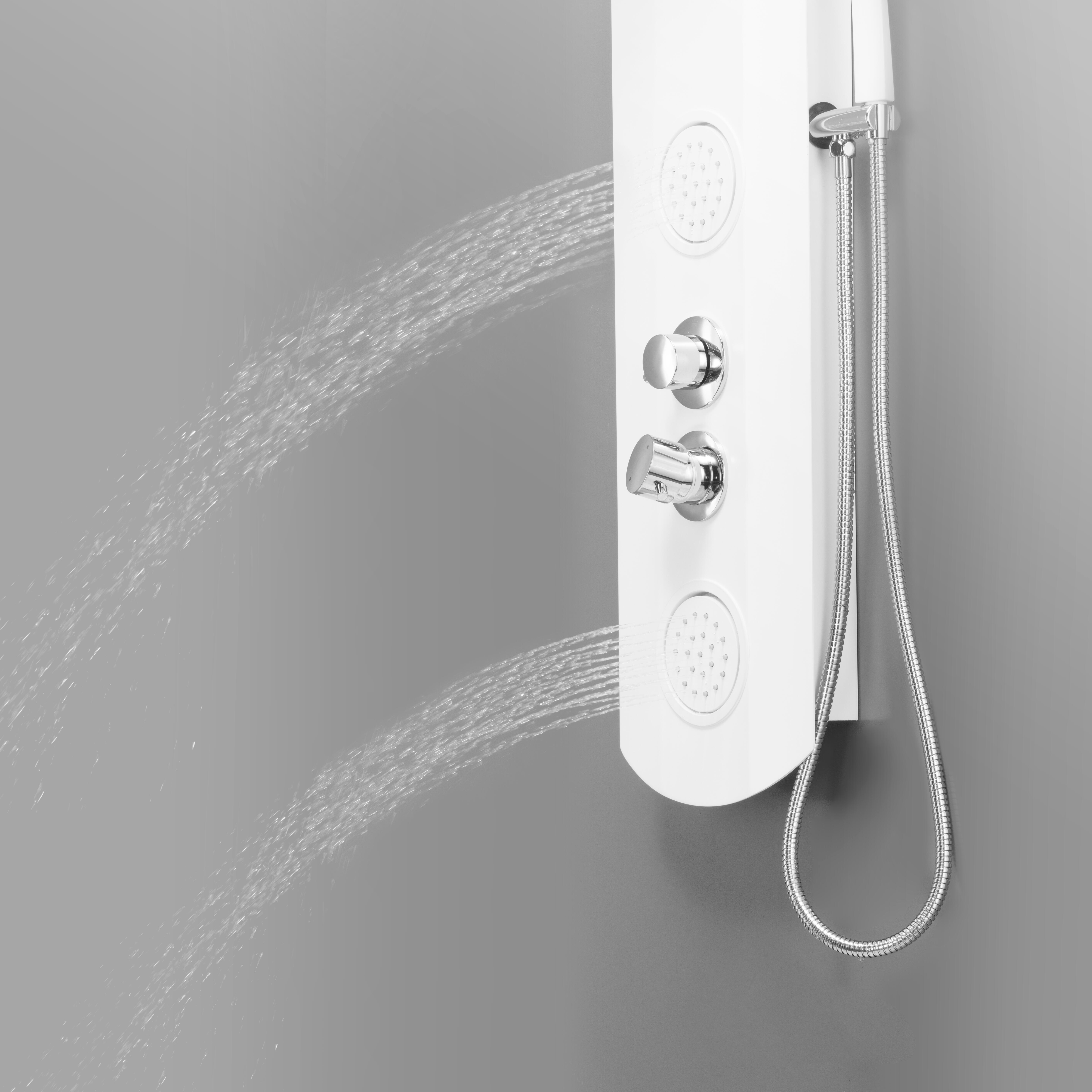 Columna de ducha hidromasaje monomando SENSEA Moa 3 blanco - 7