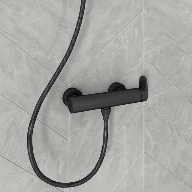 Mitigeur de douche mécanique noir, Icone, SENSEA