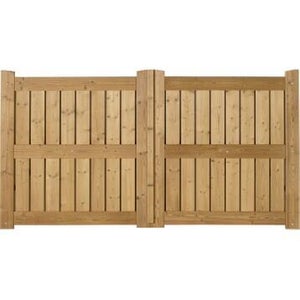 Portail battant bois Le porge 3m naturel JOUEN FRERES, l.300 x H.160 cm