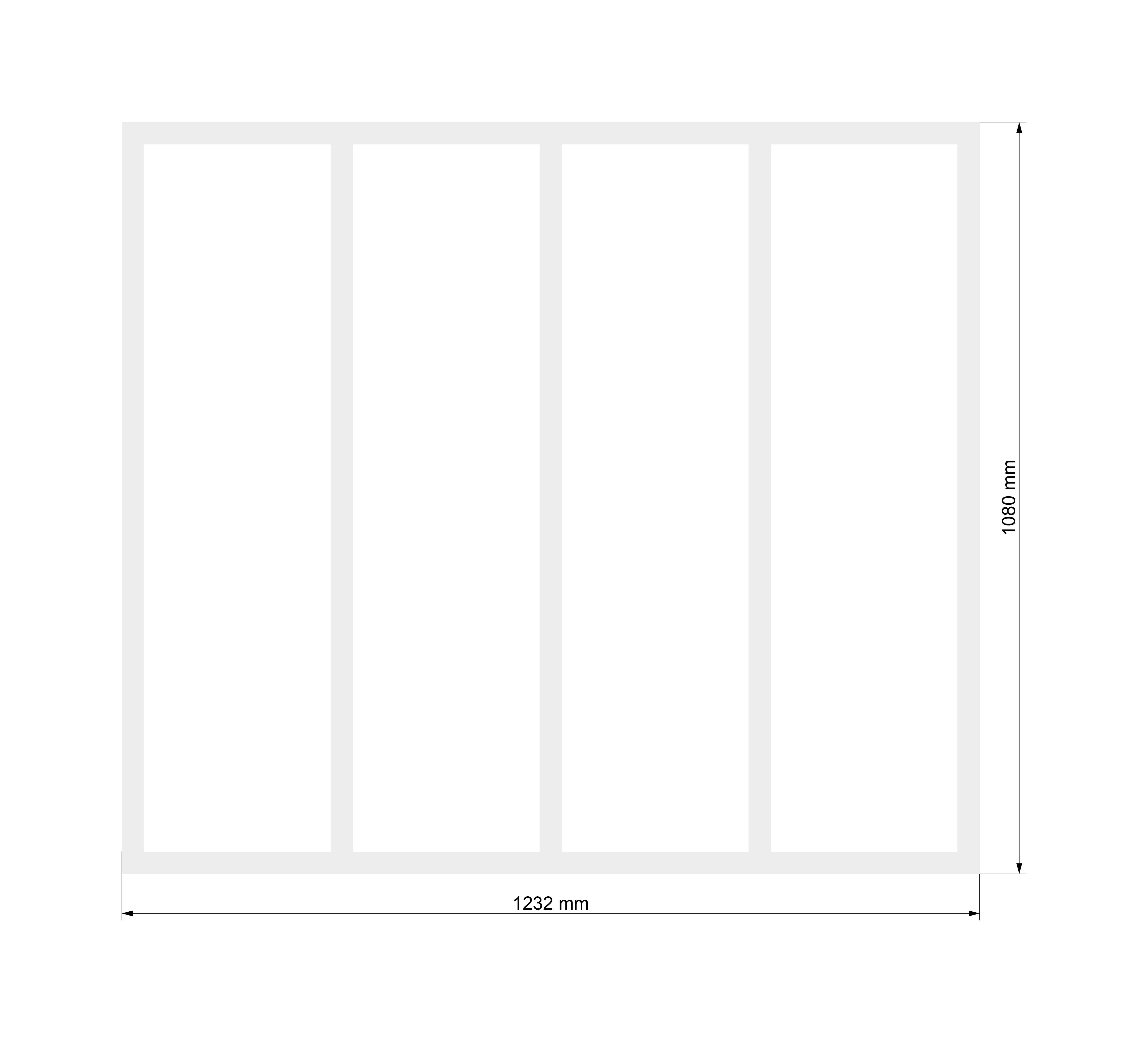Verrière Atelier fixe en aluminium blanc mat 4 carreaux, H.108 x l.123 cm - 3