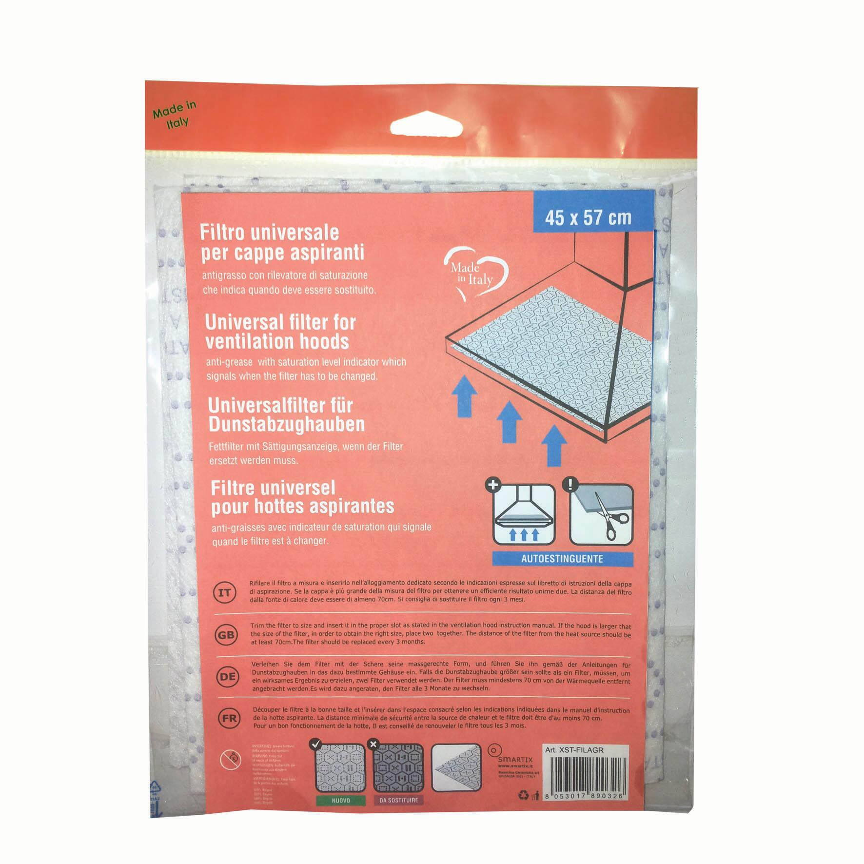 Filtro per cappa in tessuto universale assorbigrassi L 45 x P 57 cm - 3