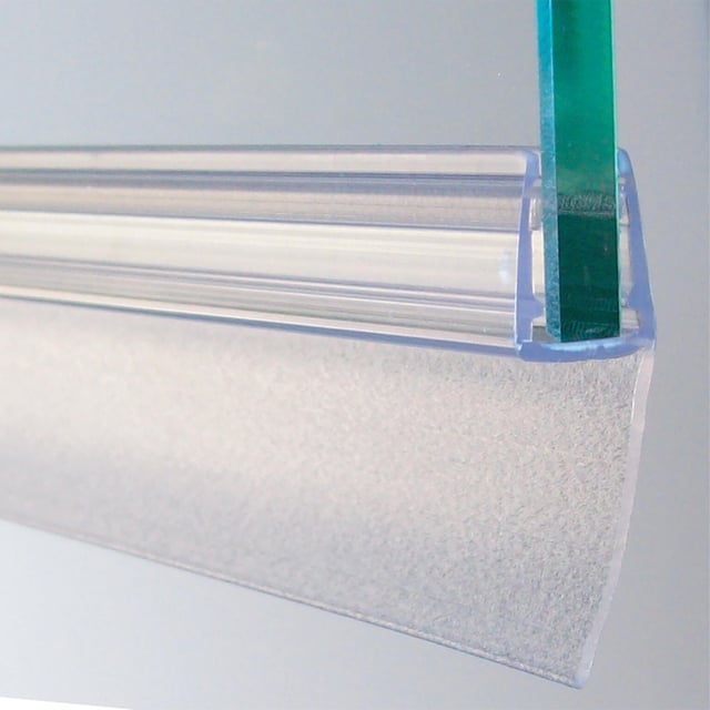 Joint d'étanchéité longue lèvre translucide, L.100 cm pour verre Ep. 6 à 8 mm