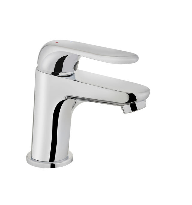 Rubinetto per lavabo a canna bassa Anders cromato lucido SENSEA H 15 cm