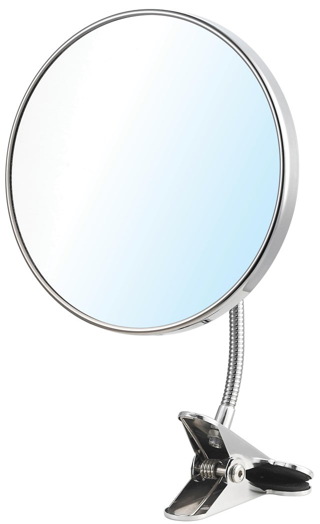 Miroir grossissant rond gris / argent x 7
