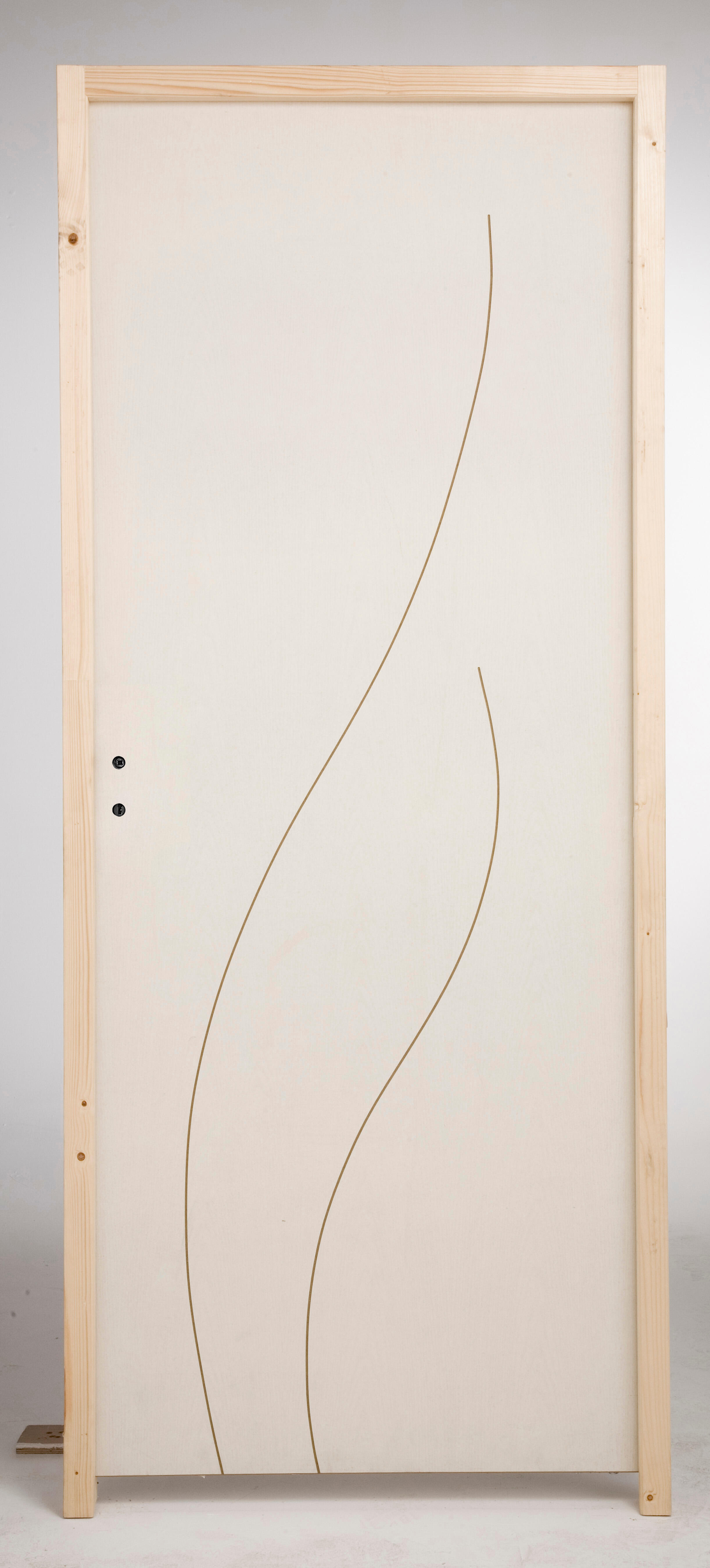 Bloc-porte, sapin Swing blanc, gravé H.204 x l.83 cm, poussant gauche - 6