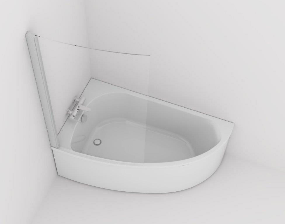 Baignoire asymétrique gauche L.150x l.90 cm blanc, JACOB DELAFON Duomega 2 - 3