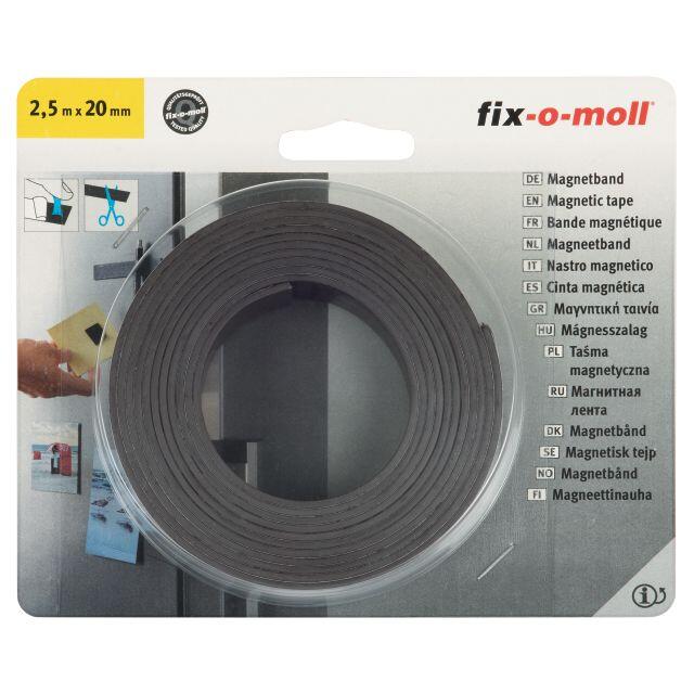 Bande magnétique gris Fix-o-moll SUKI, 2,5mx20mm - 2