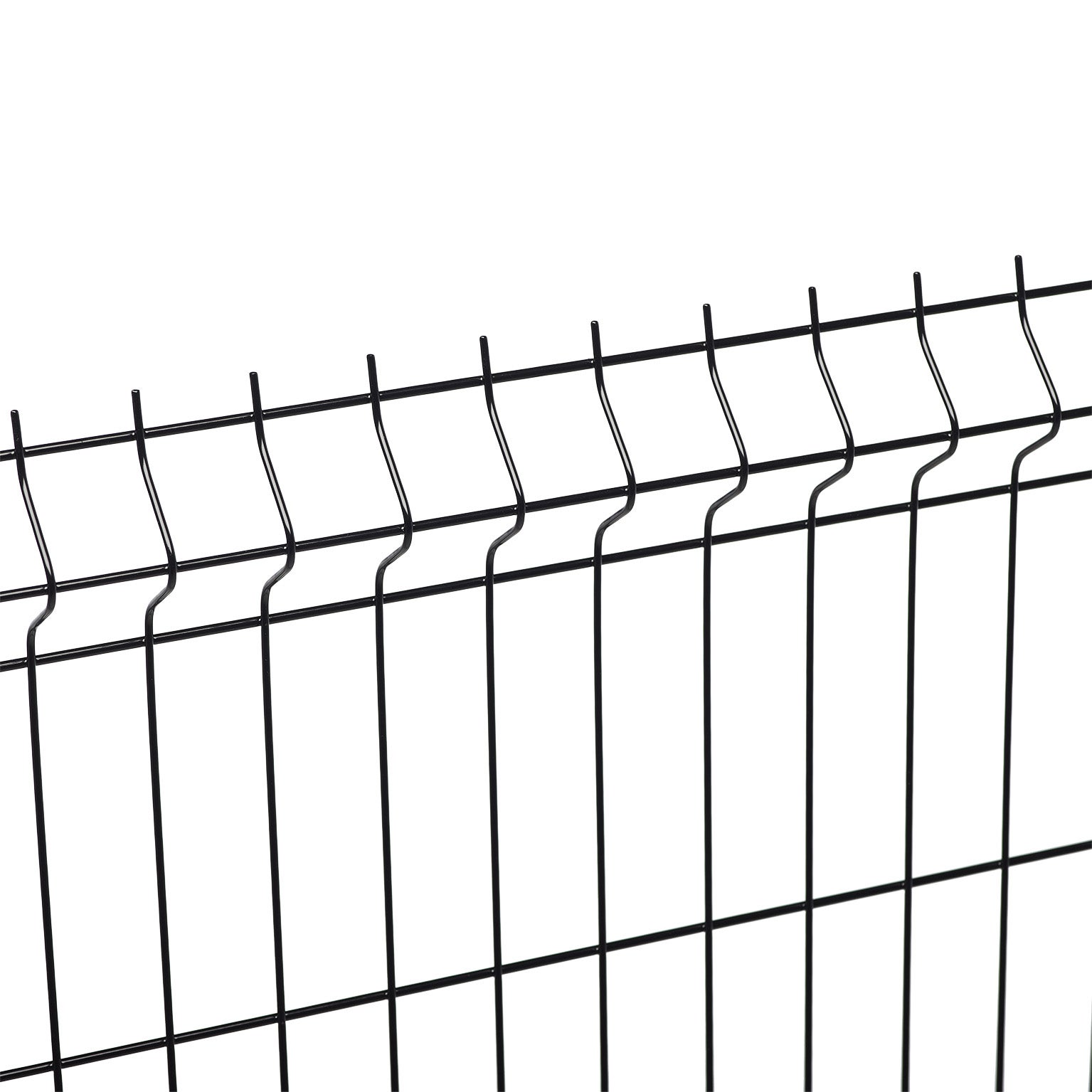 Panneau métallique grillagé Naterial noir x l.250 cm, maille 200x55 mm - 4