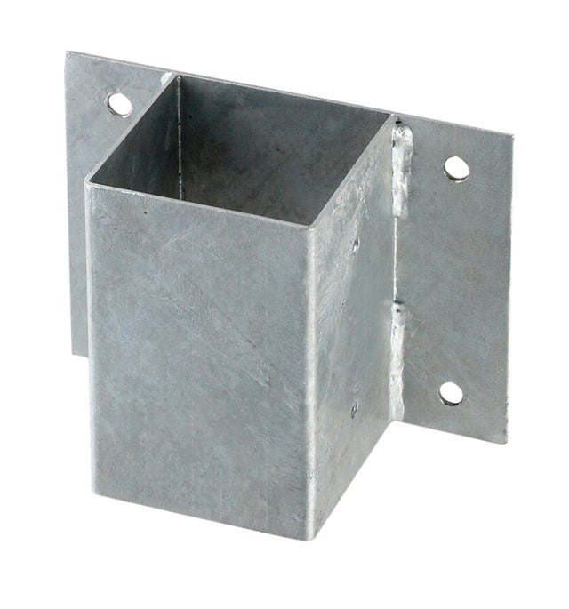 Soporte poste para  de acero para poste de 7 x 7 cm