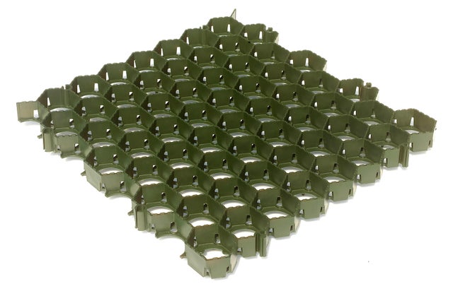 Dalle à engazonner verte PLASTIDAL, L.50 x l.50 x H.3,8cm
