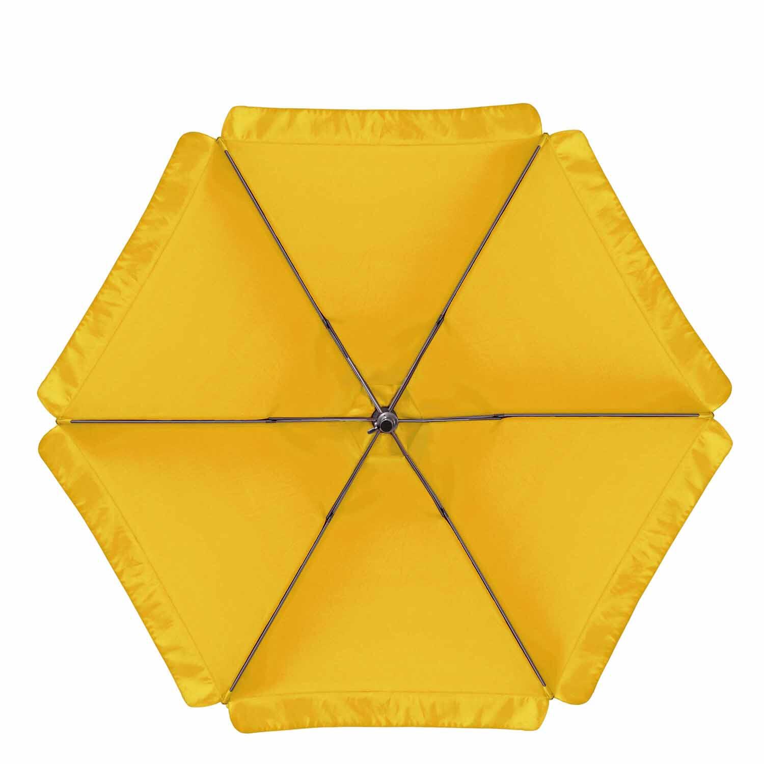 Parasol droit hexagonal jaune Avea NATERIAL L.296 x l.296 cm - 6