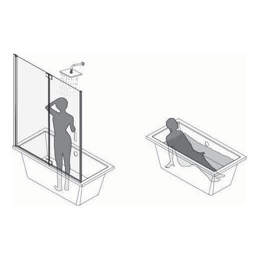Baignoire bain douche rectangulaire L.120x l.80 cm blanc, JACOB DELAFON Capsule - 3