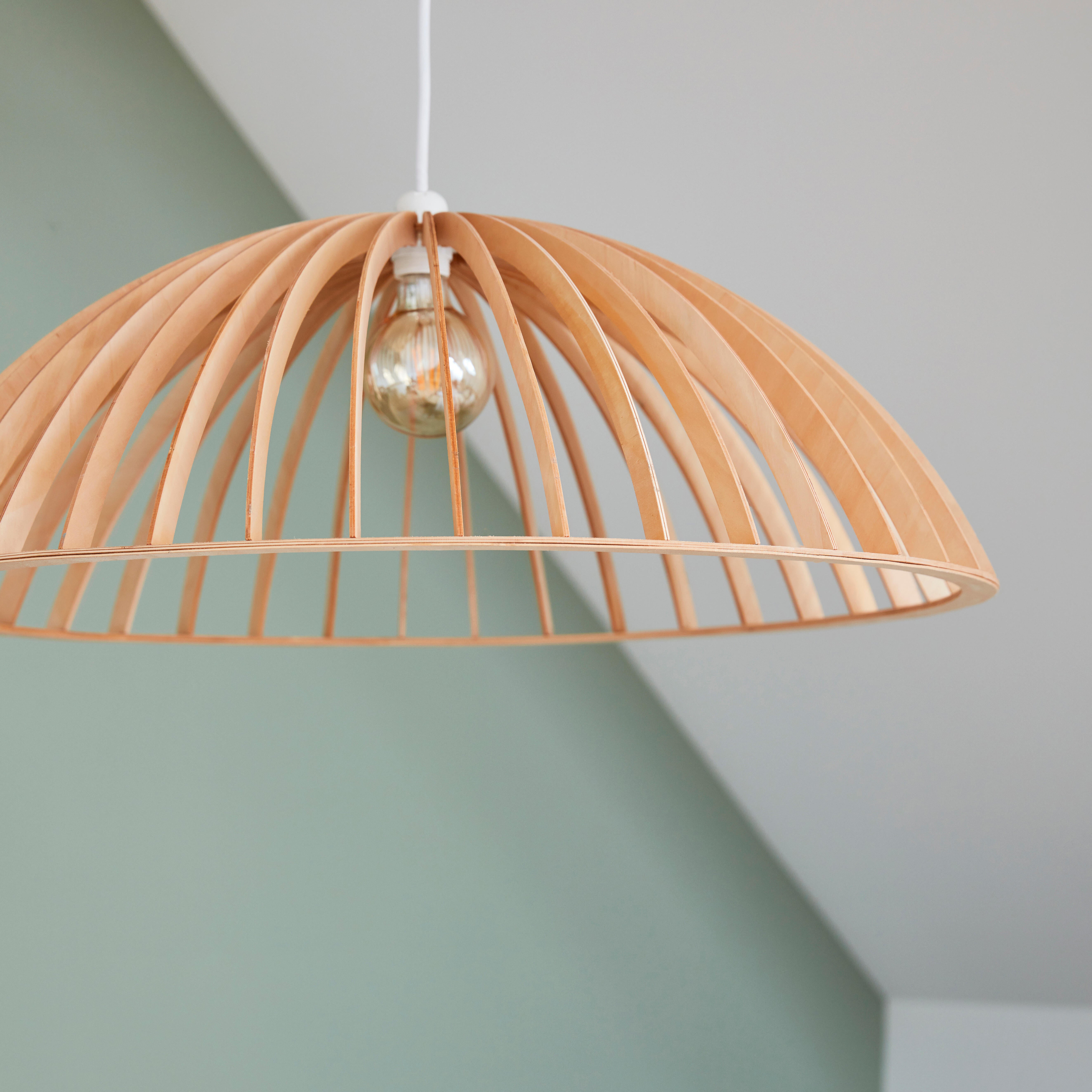 Suspension Sonigo bois, beige, Diam.80 cm, E27 - 5