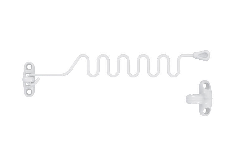 Entrebâilleur de fenêtre zamak blanc, SOCONA Sairpentin - e1b - 9