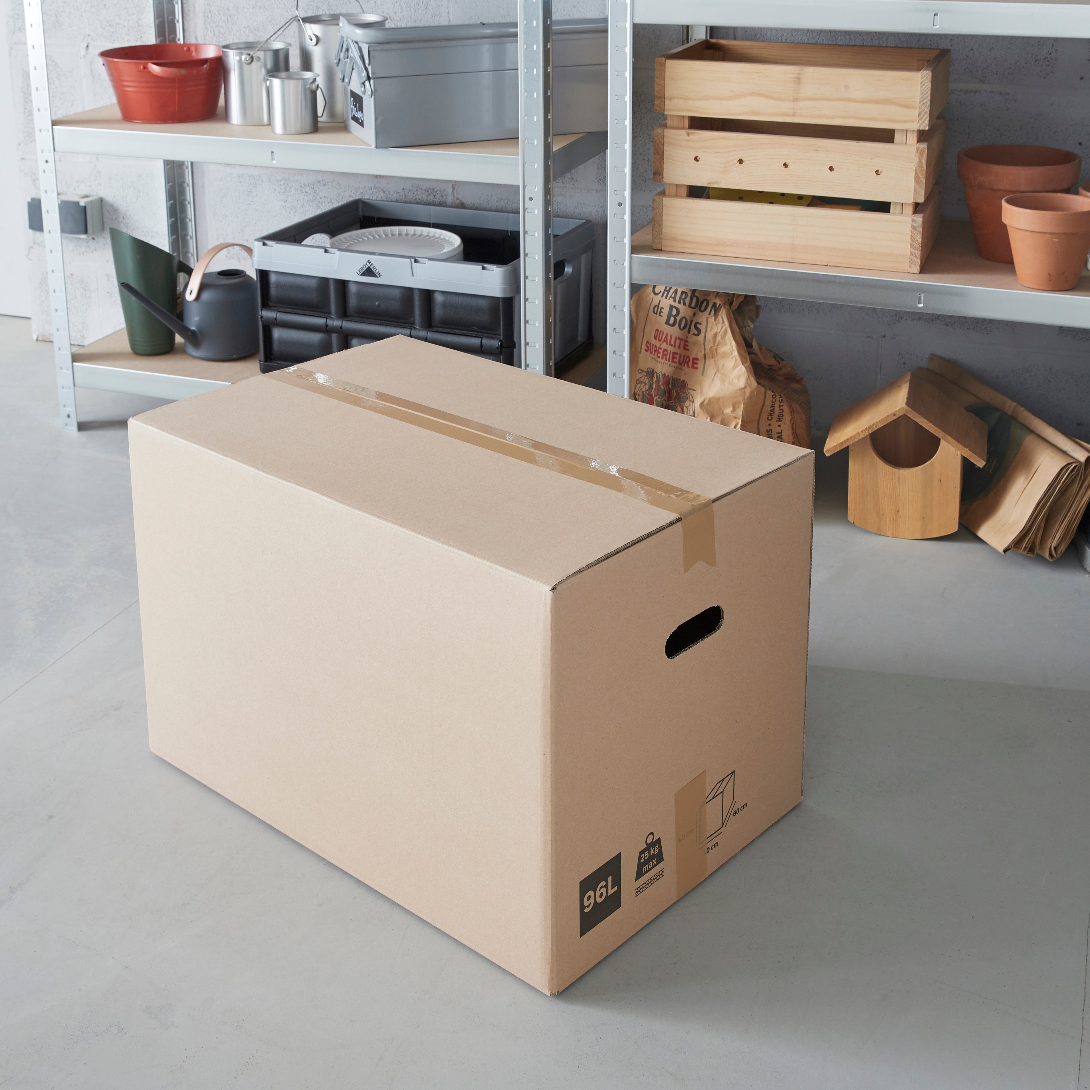 Scatola da imballaggio avana 2 onde L 60 x H 40 x P 40 cm - 5