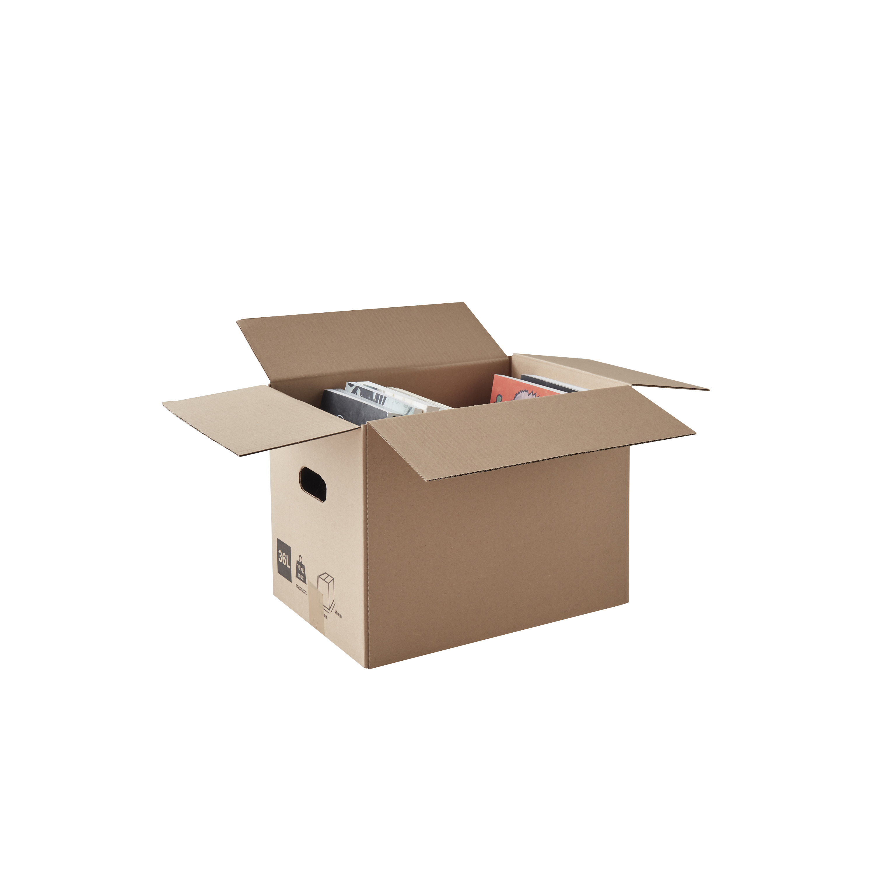 Caixa de mudança cartão 40 x 30 x 30 cm 36L - 2