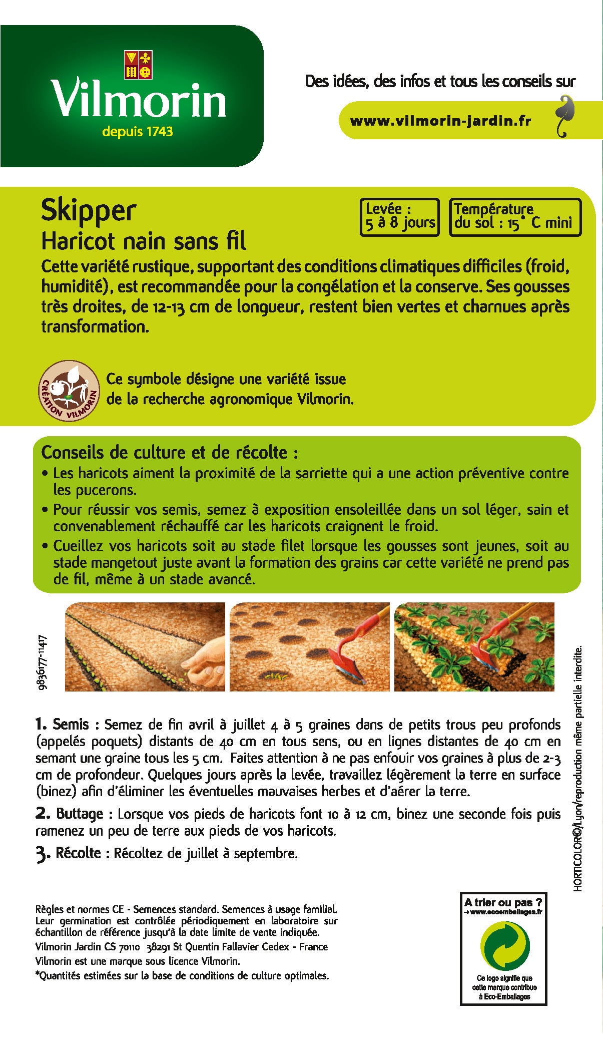 Graines VILMORIN 220 g - 2