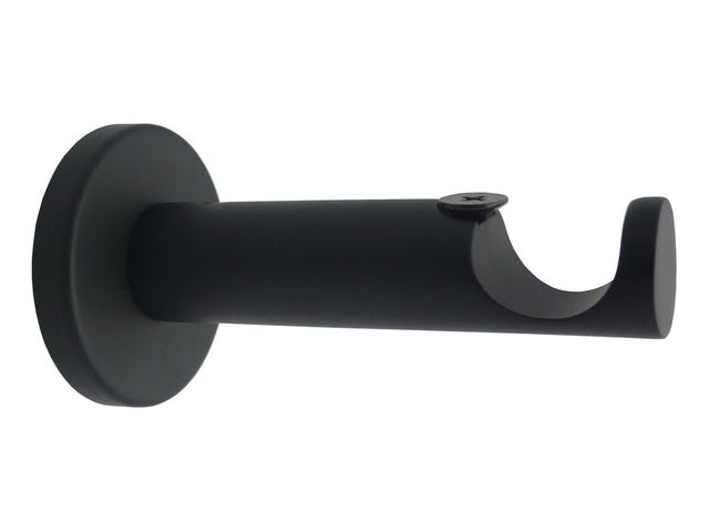 Support pour tringle à rideau Design 20mm noir lisse INSPIRE