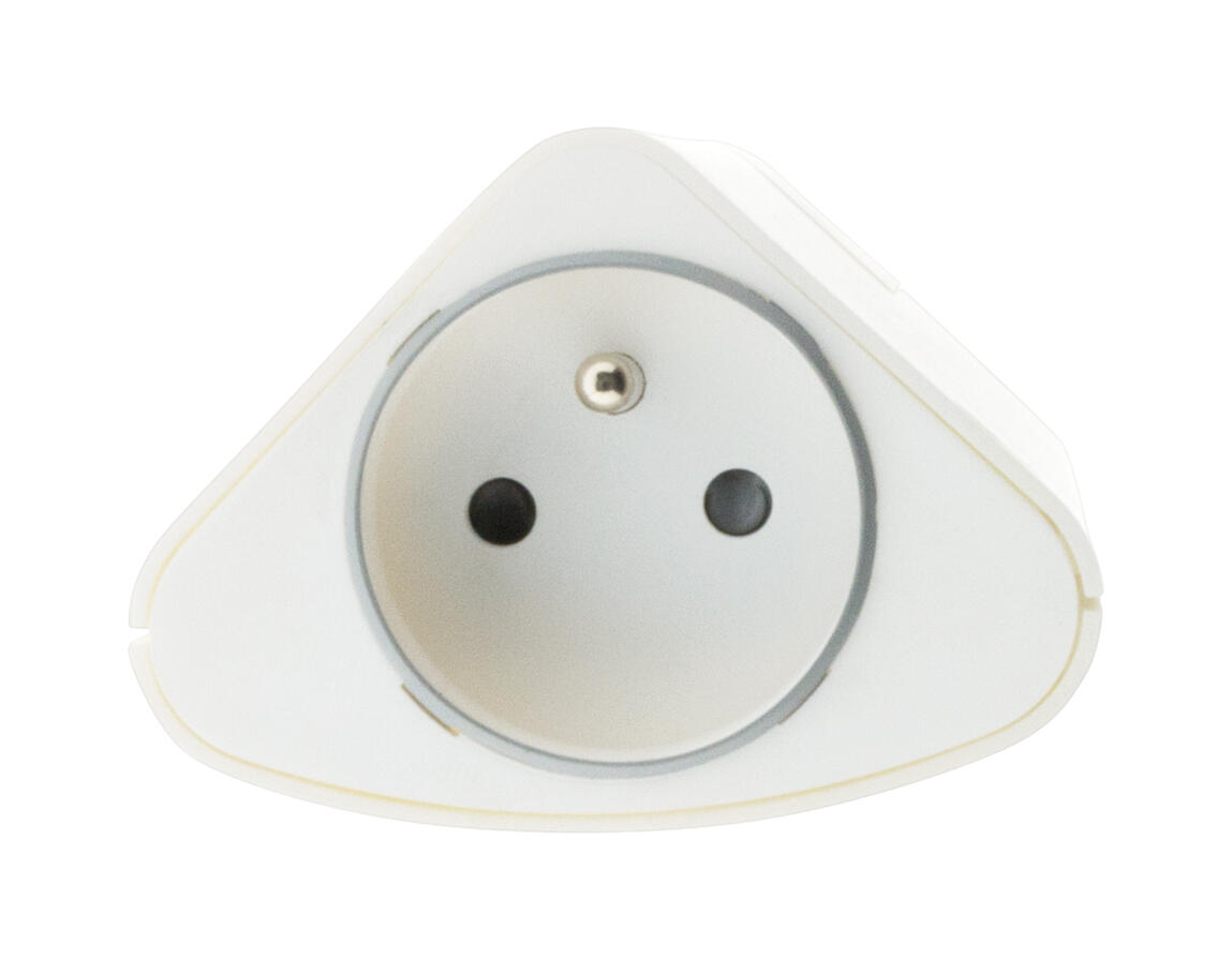 Bloc multiprise angle 2 USB filaire compact, 2 prises 16A blanc OTIO - 2