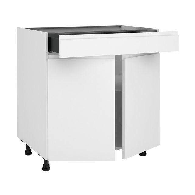 Mueble bajo de cocina Delinia ID Tokyo blanco mate 76,8X80 cm 1 CAJ 2 PTA