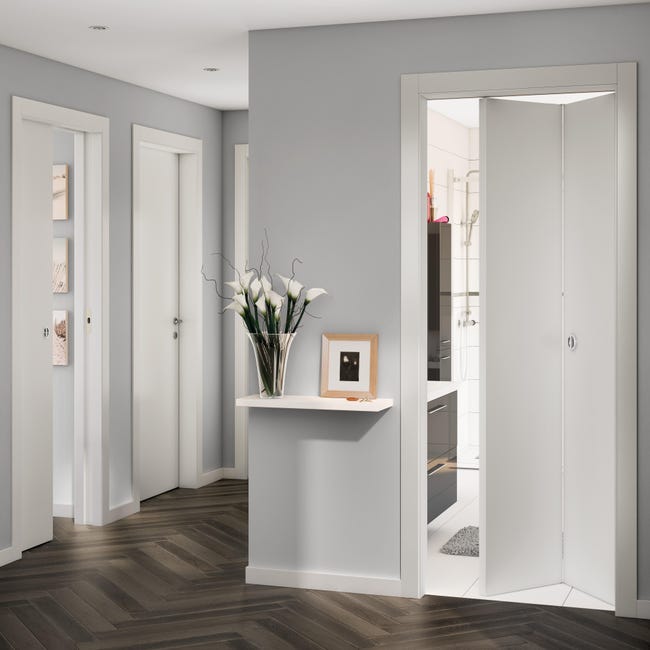 Porta Interna Reversibile Bianca Liscia - 210x80 Cm, Made In Italy Con Telaio Incluso - Foto 11