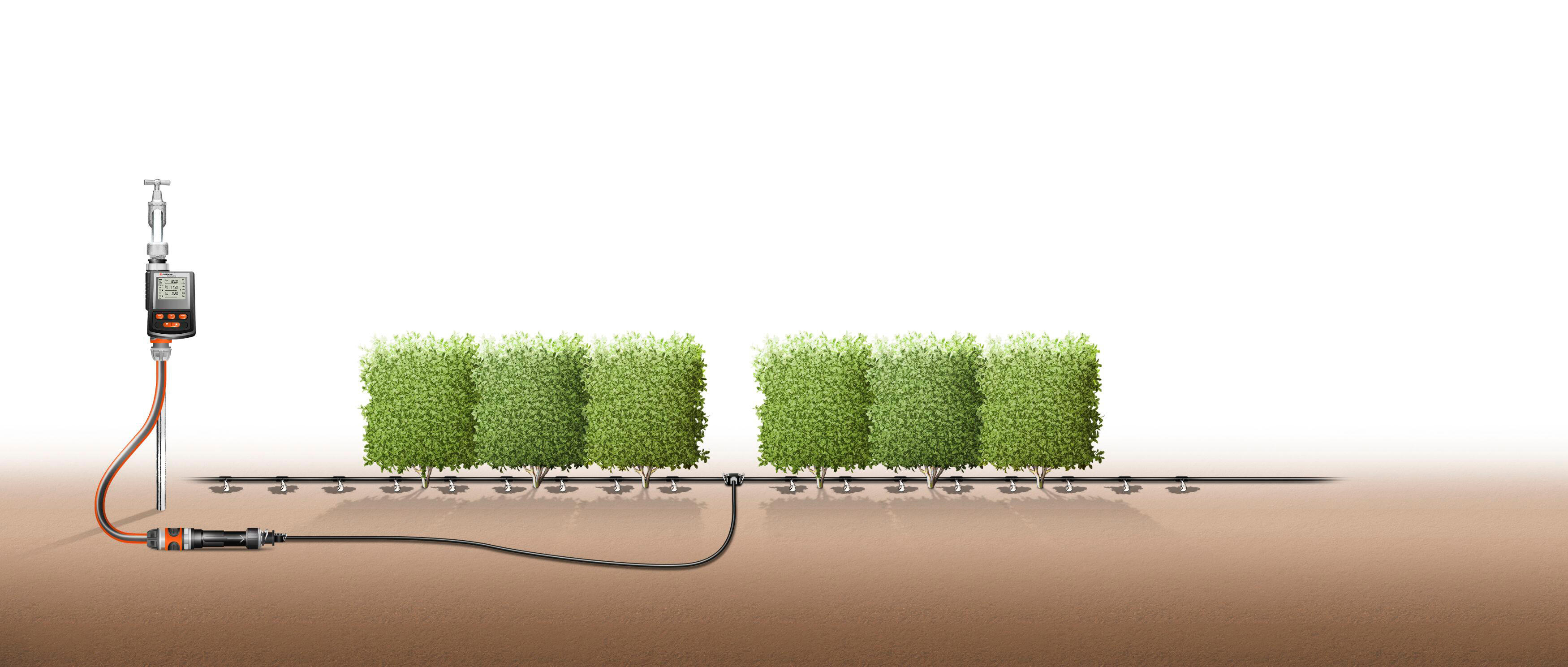 Kit d'arrosage goutte-à-goutte pour rangée de plantes GARDENA 13010-20, L.15 m - 3