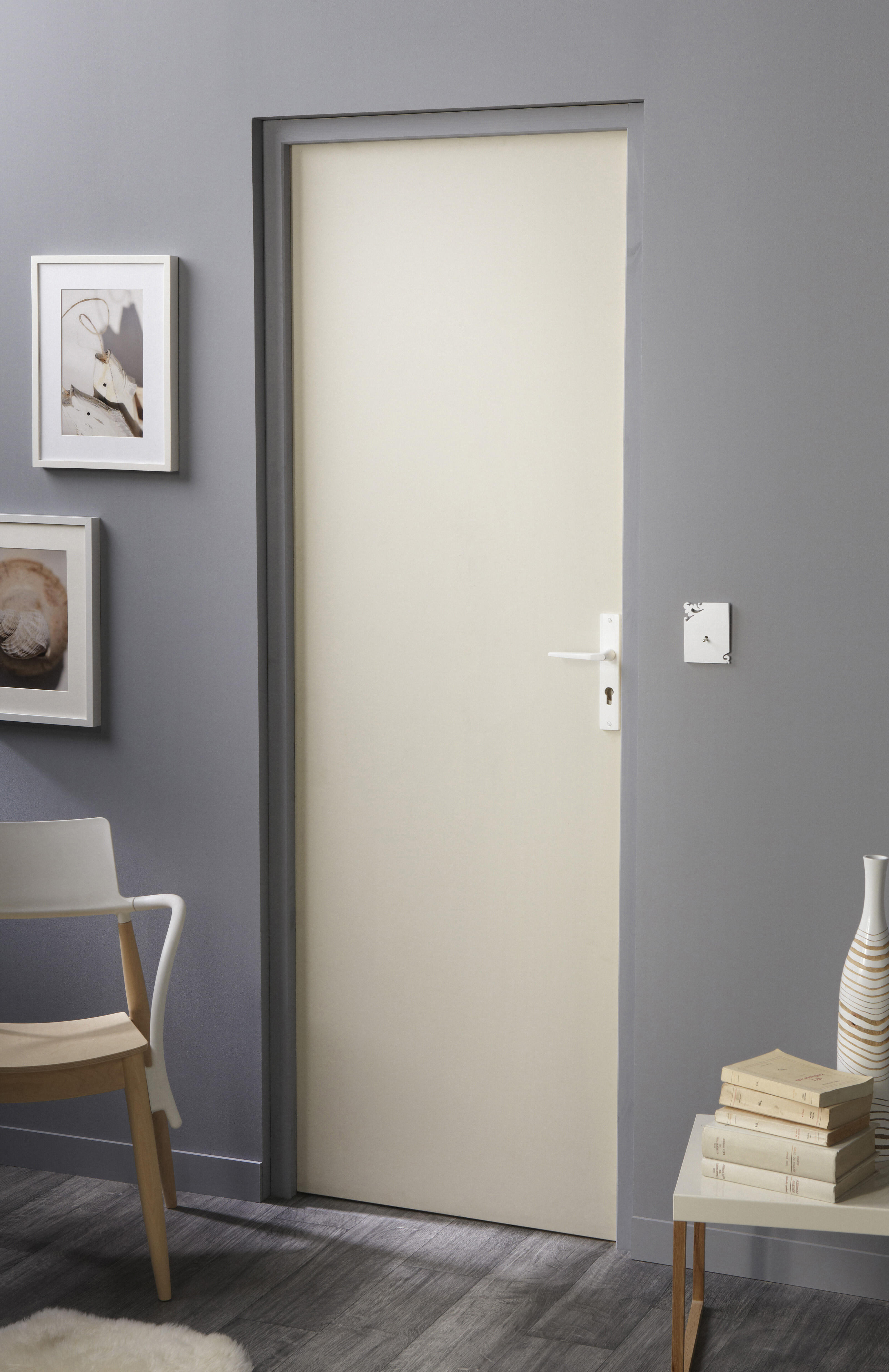 Bloc-porte, sapin Isoplane huisserie 72mm H.204 x l.93 cm, poussant gauche - 4