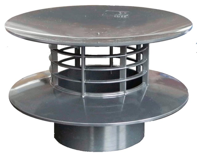 Extracteur statique pvc gris ardoise FIRST PLAST, Diam.100 mm