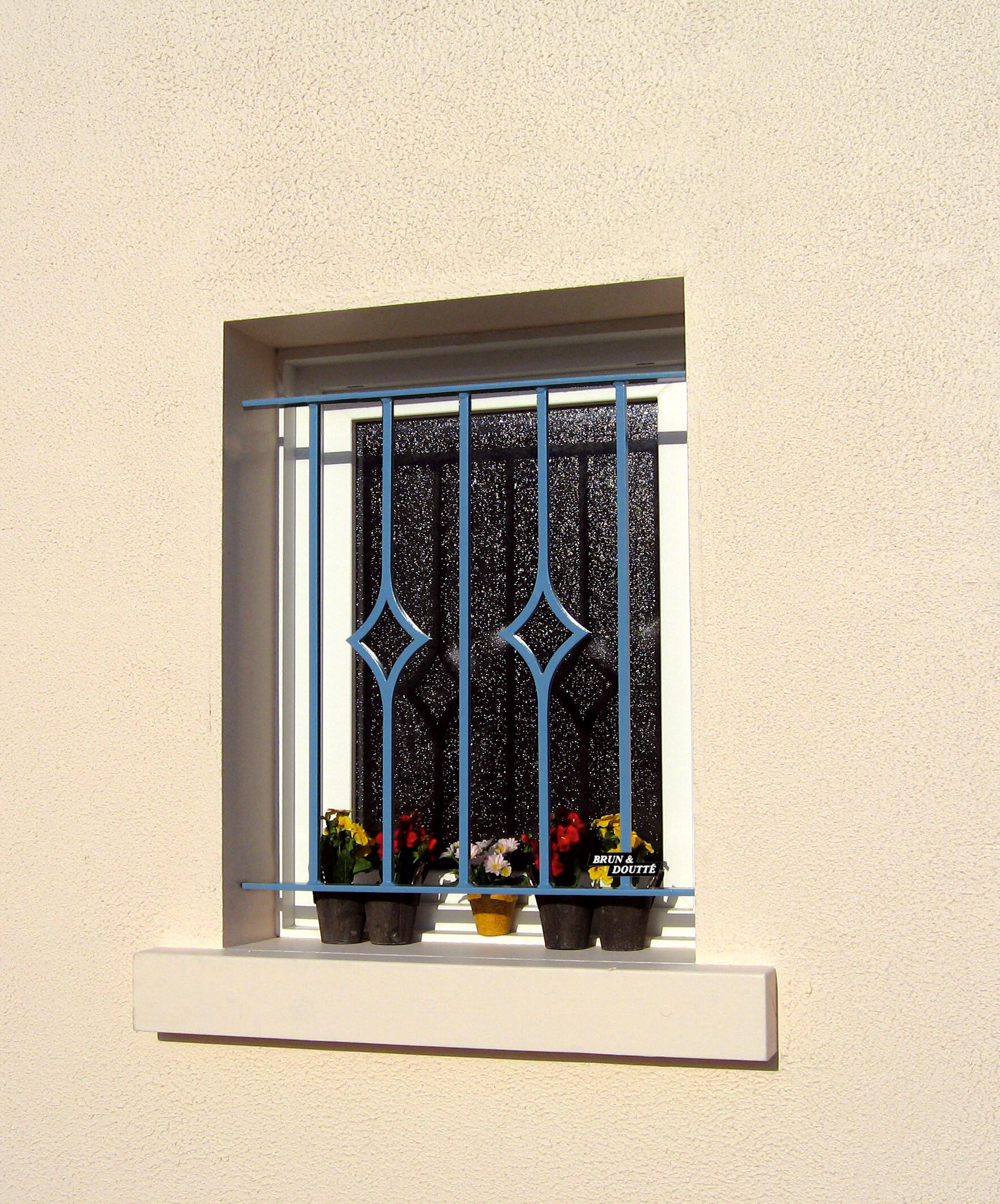 Fenêtre décorative en bois 42 x 70 cm Cadre de fenêtre de maison de
