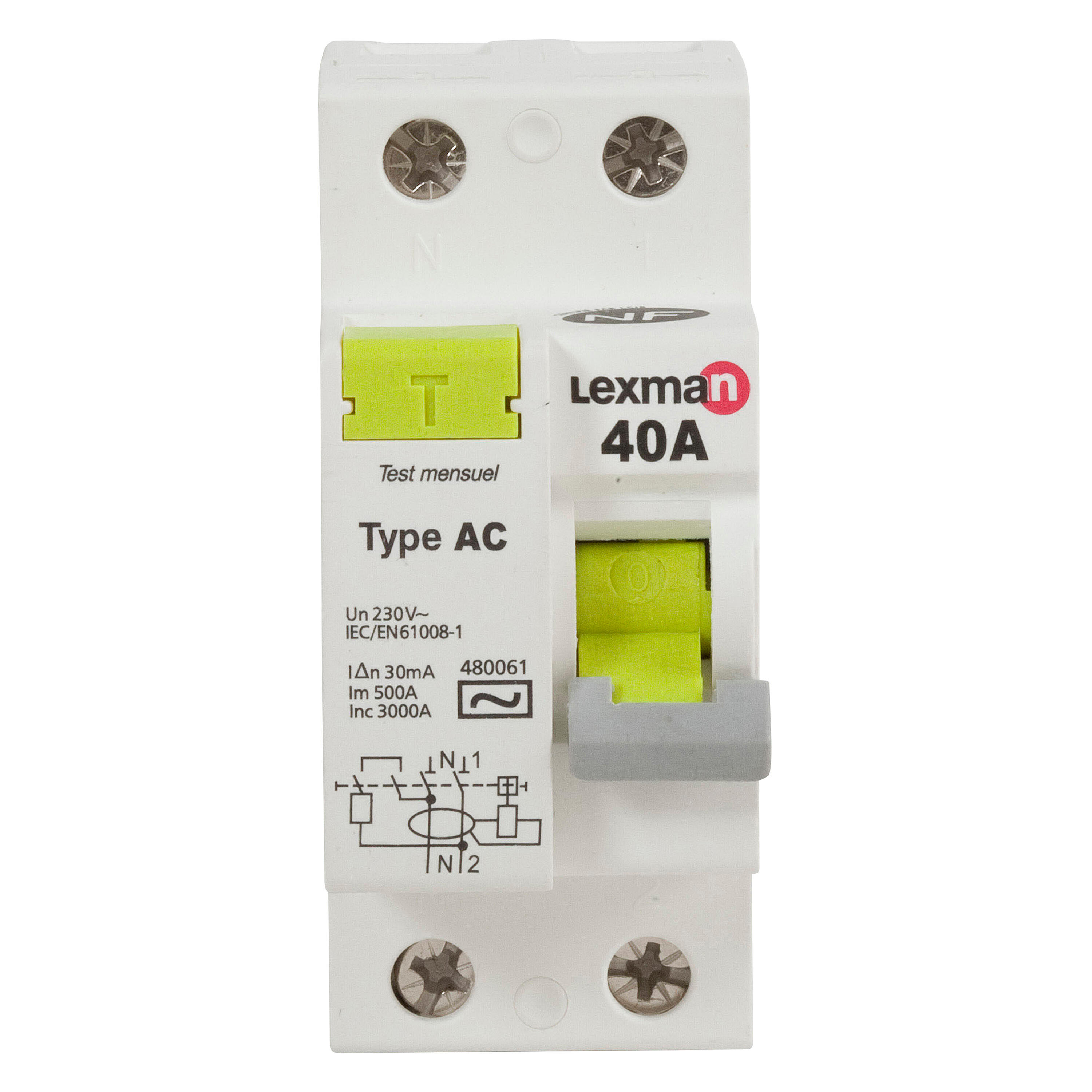 Interrupteur différentiel LEXMAN, 30 mA 40 A type AC - 2