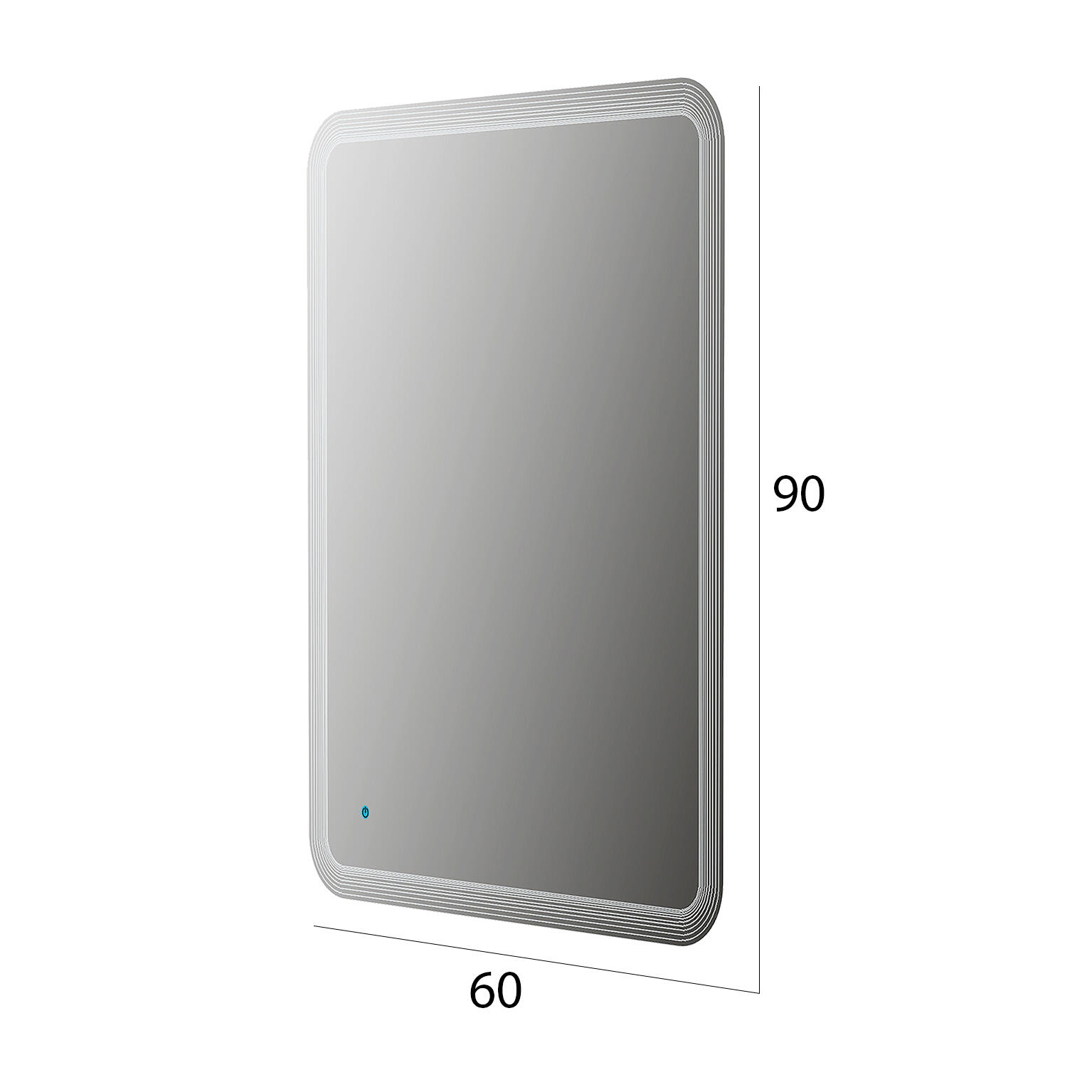 Miroir lumineux, l.60 x H.90 cm - 2