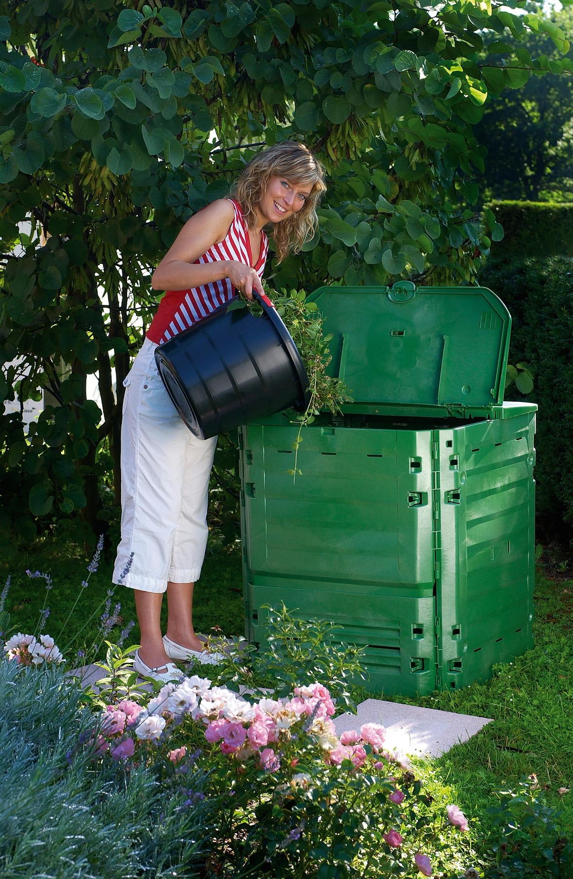 Composteur d'extérieur GARANTIA Thermoking vert 900 l - 4