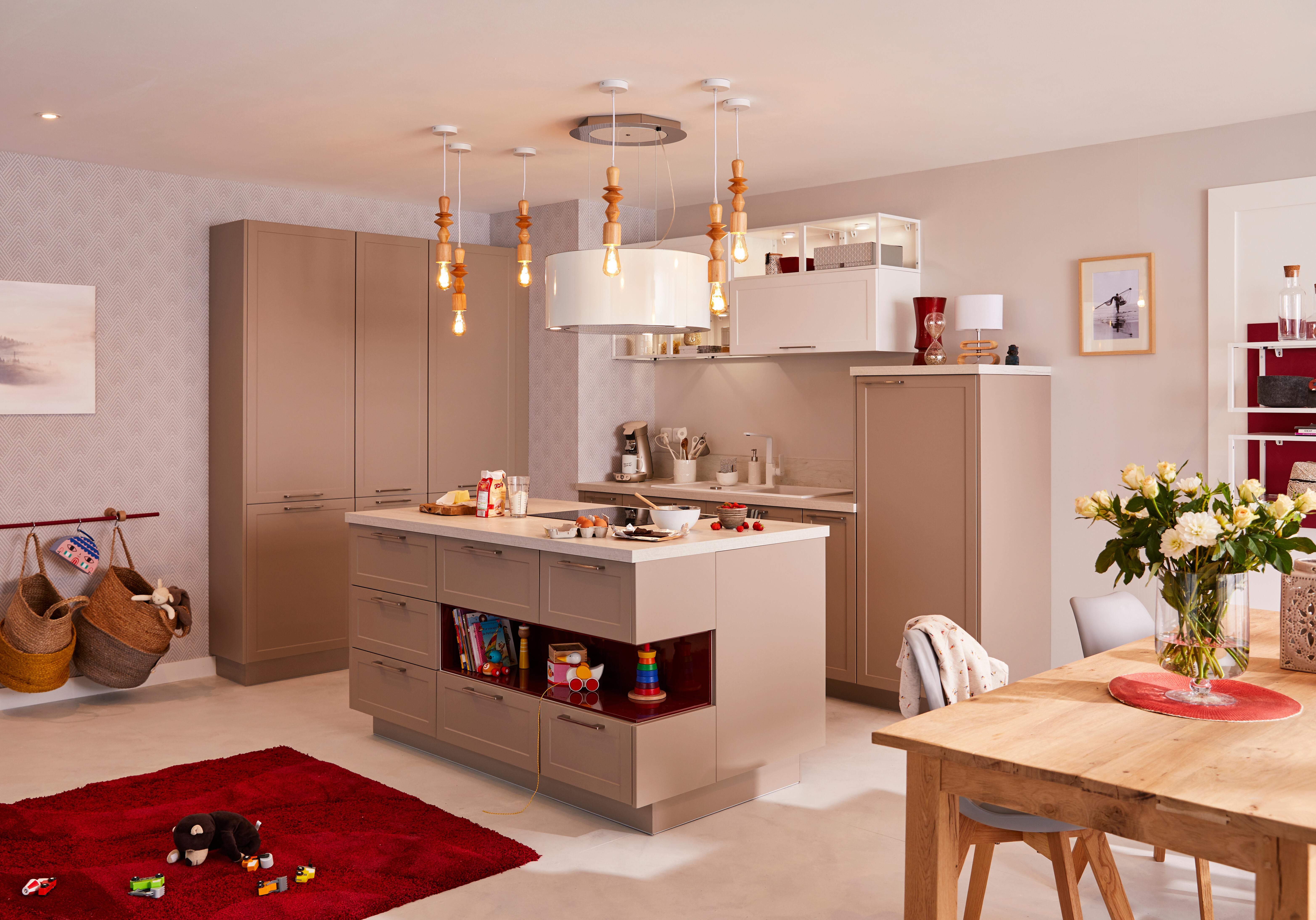 Porte de cuisine Newport taupe mat H.76.5 x l.39.7 cm - 4