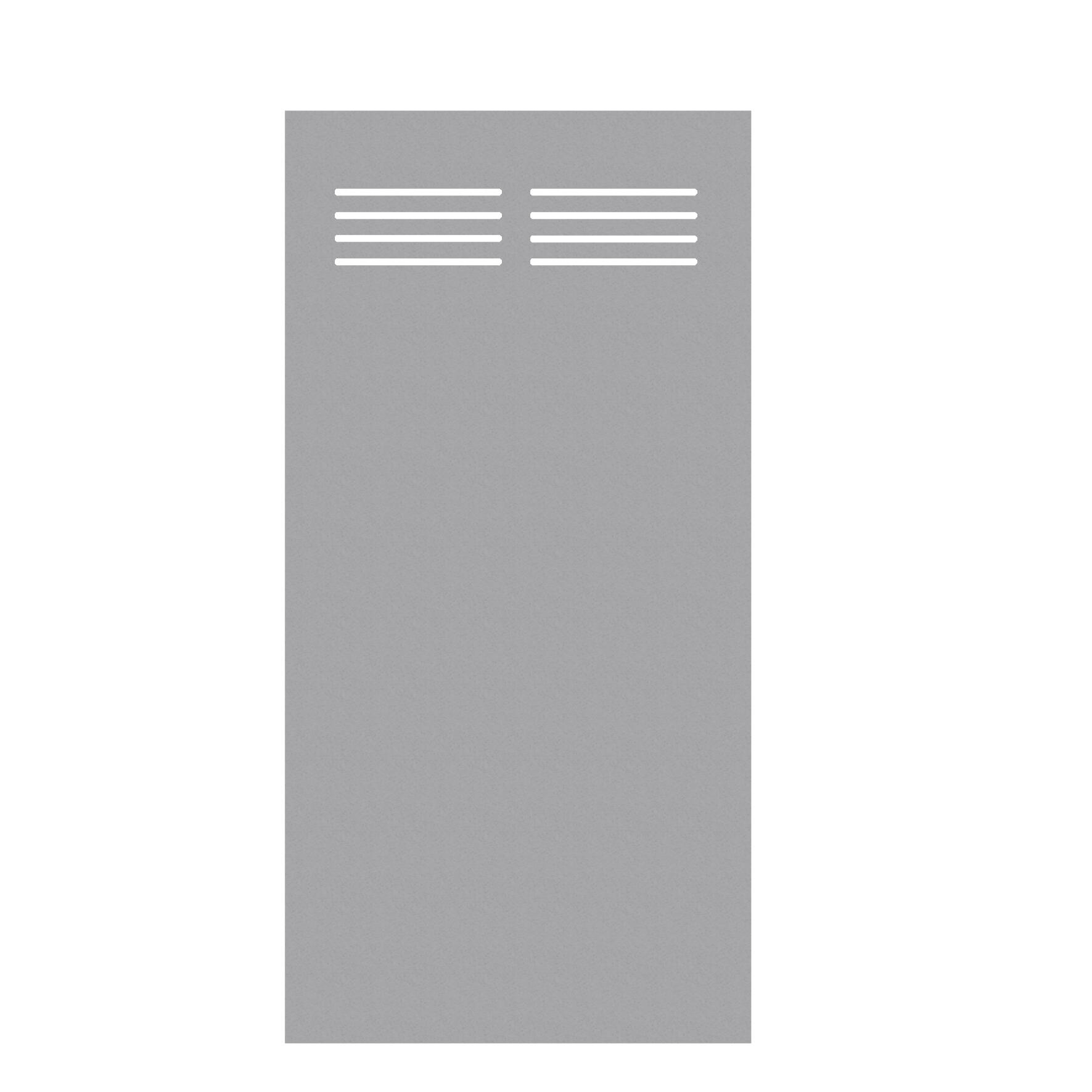 Panneau de clôture aluminium plein 2725, l.90 x H.180 cm, gris clair - 2
