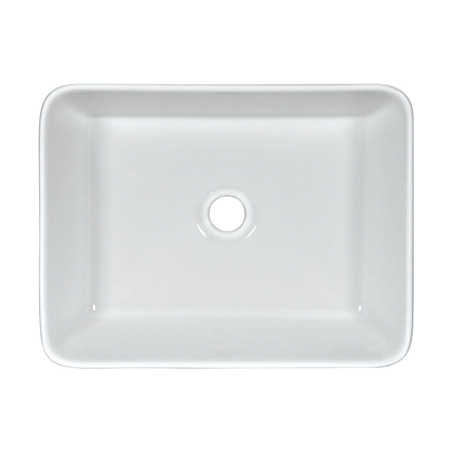 Vasque à poser céramique rectangulaire Clint H.13 x l.48 x P.37 cm blanc brillan - 2