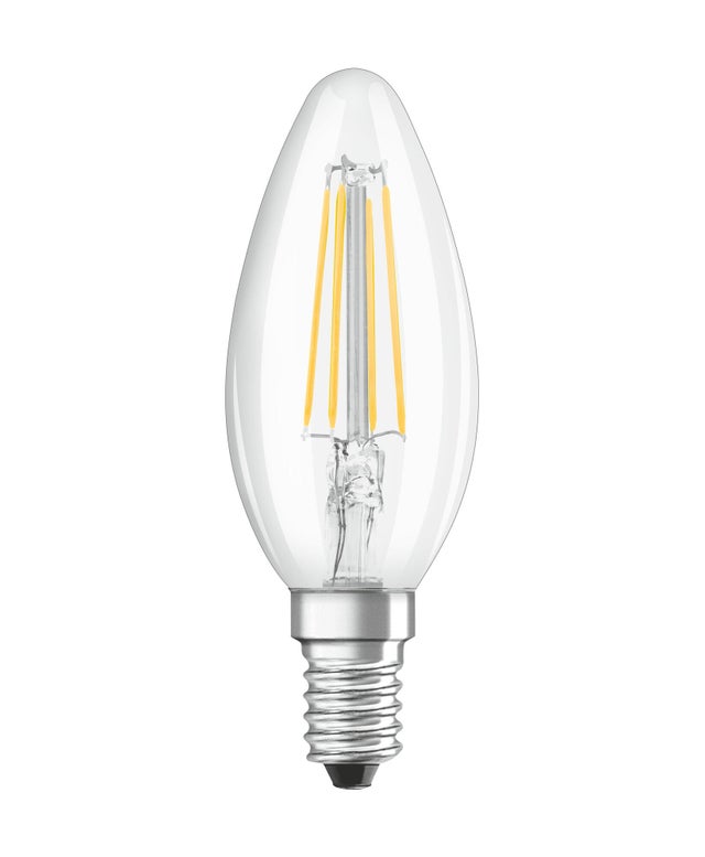 Ampoule flamme E14, 470Lm = 40W, blanc chaud, dimmable, OSRAM