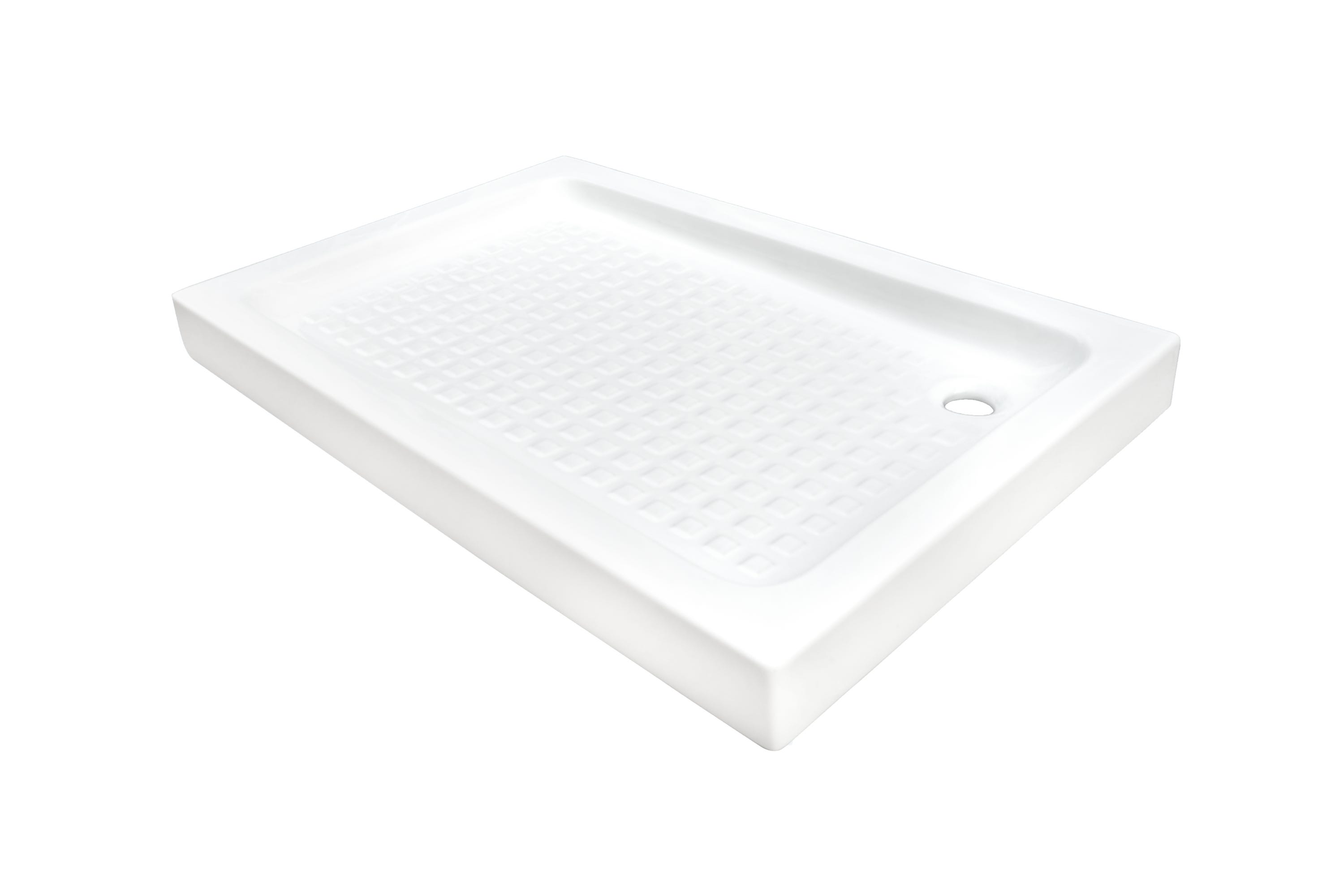 Standard Douche Receveur de douche standard, grès, blanc L.120 x l.80 cm, Nerea | Leroy ...