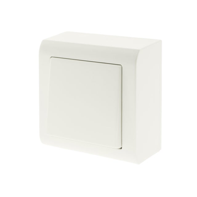 Poussoir saillie complet Besto, blanc