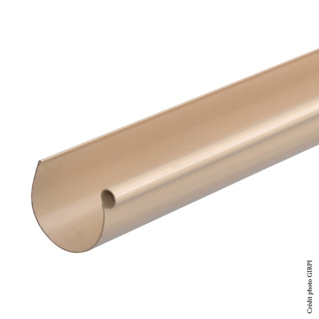 Gouttière pvc GIRPI dév.16 cm sable L.2 m