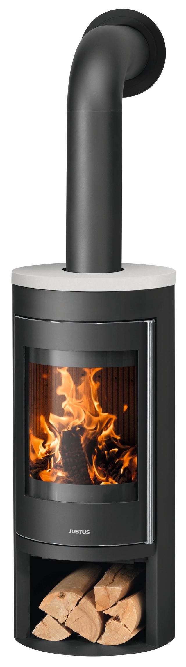 Poêle à bois JUSTUS Mino 2.0 noir / blanc, 5.5 kW