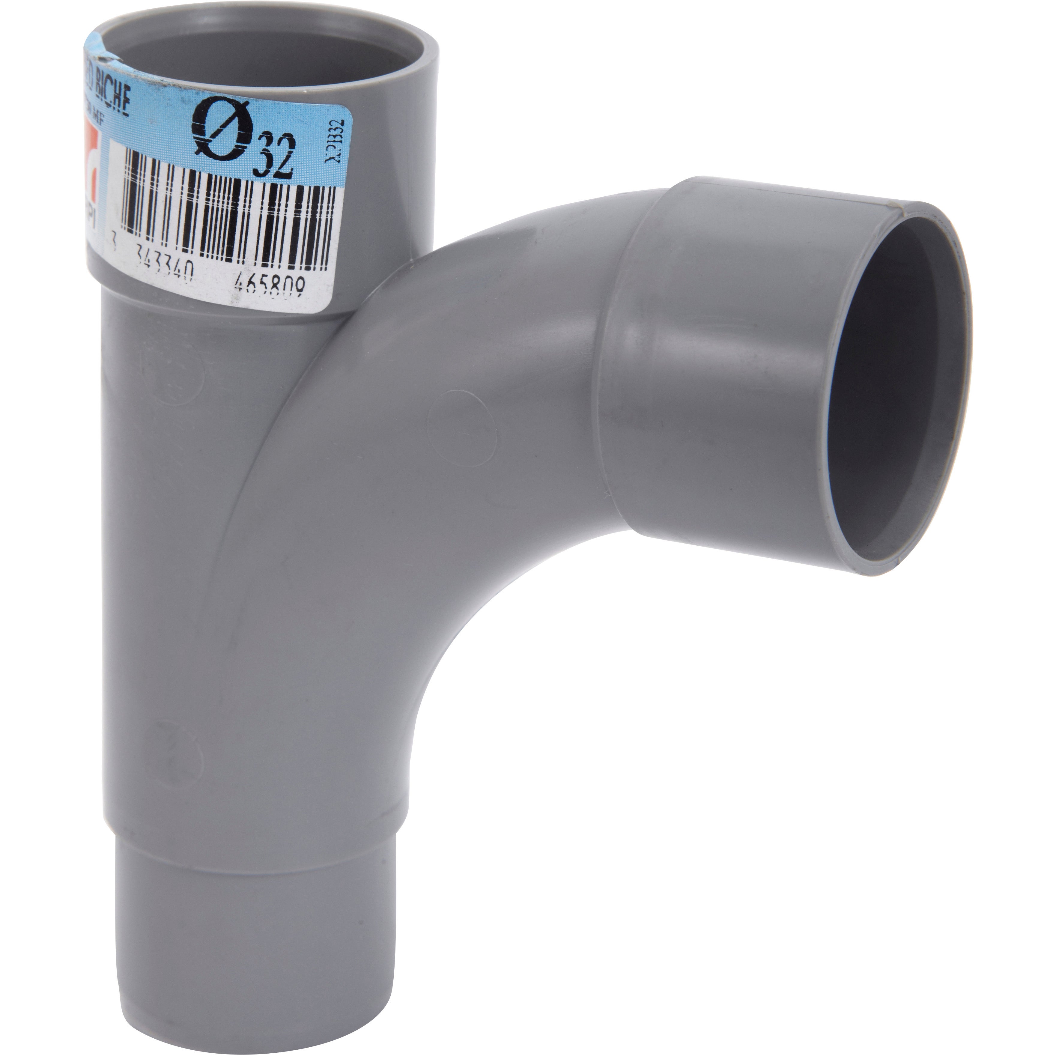 Té Pied-de-biche PVC 87°30 à coller, femelle / mâle, D.32 - 2