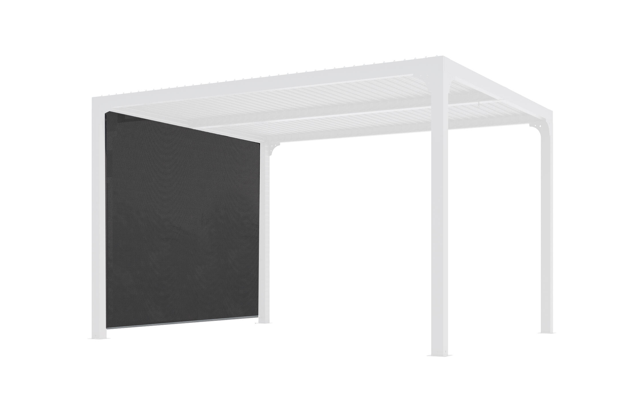 Rideau pour pergola pvc gris HABRITA Per3630r30, l.280 x L.220 cm - 2