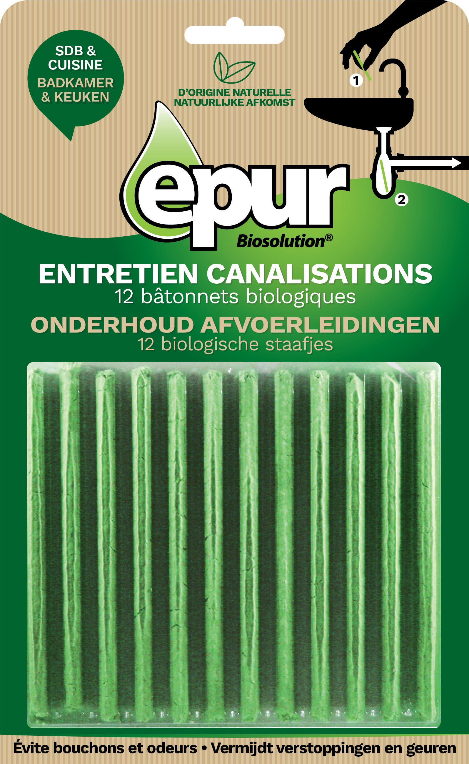 Bâtonnets Entretien Canalisations - 12 X 2 G - Neufs En Emballage