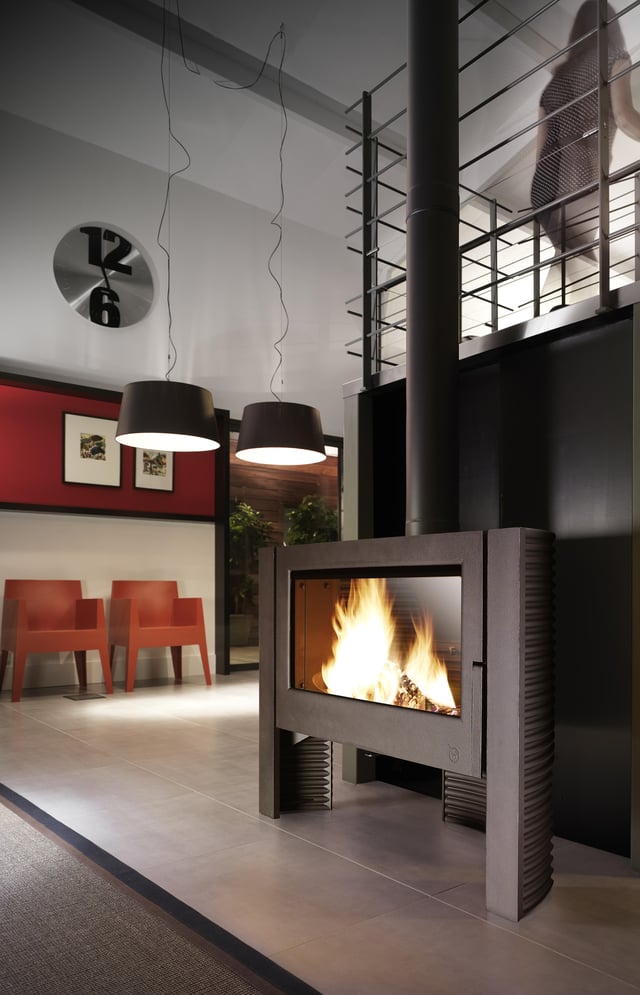 Poêle à bûche INVICTA Itaya anthracite, 12 kW