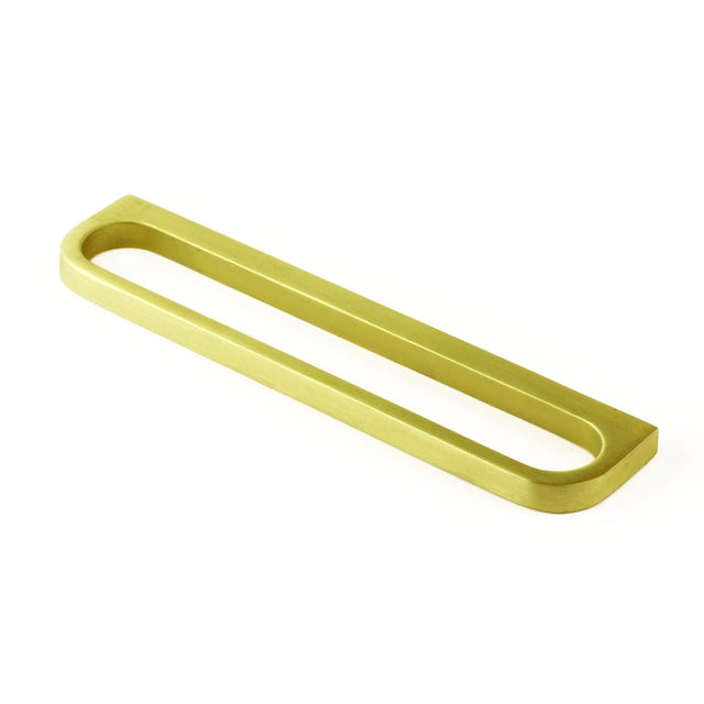 Poignée de meuble Fine, zinc doré mat, entraxe 125 mm