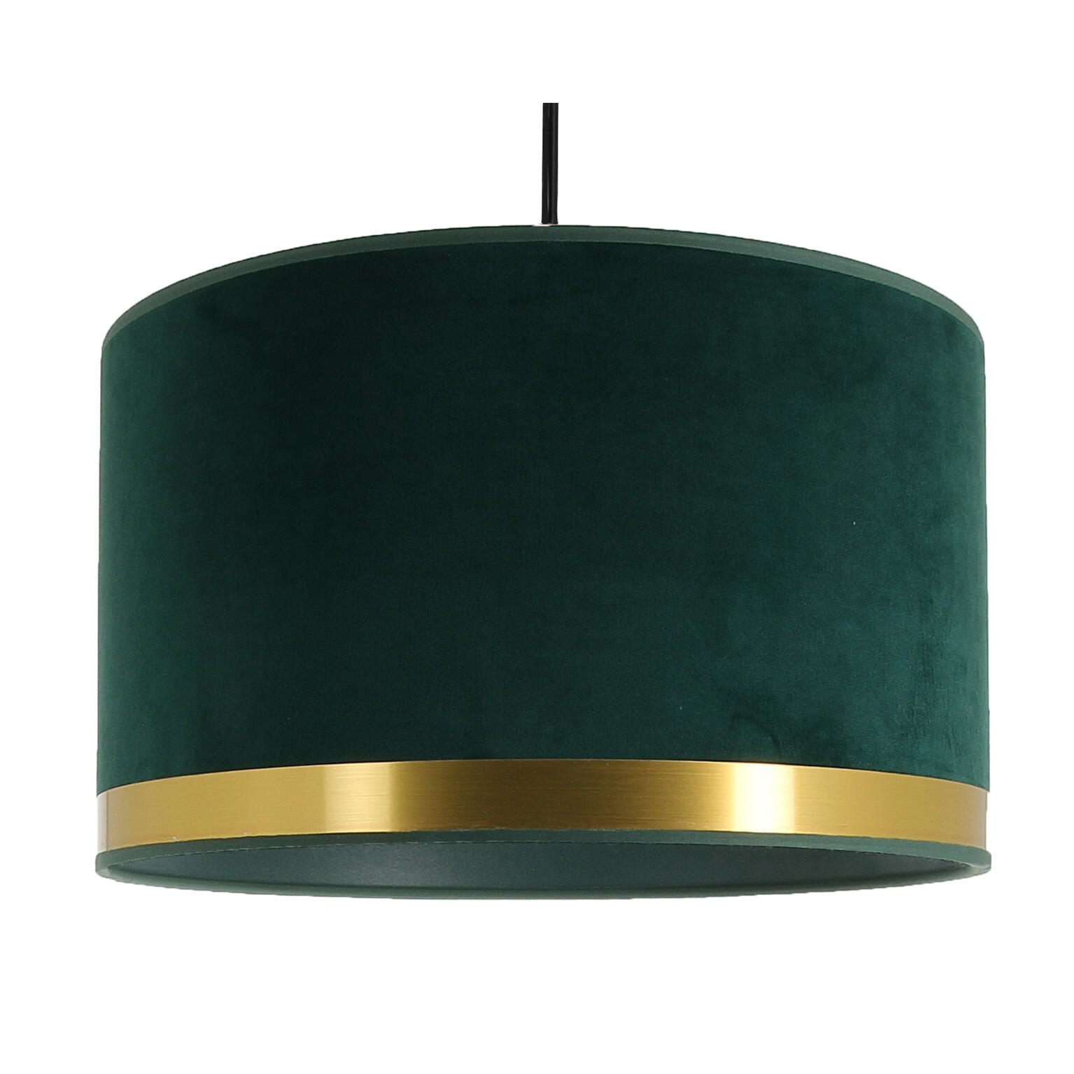 Suspension Art deco, polyester, vert, Diam.29 cm, E27 - 3