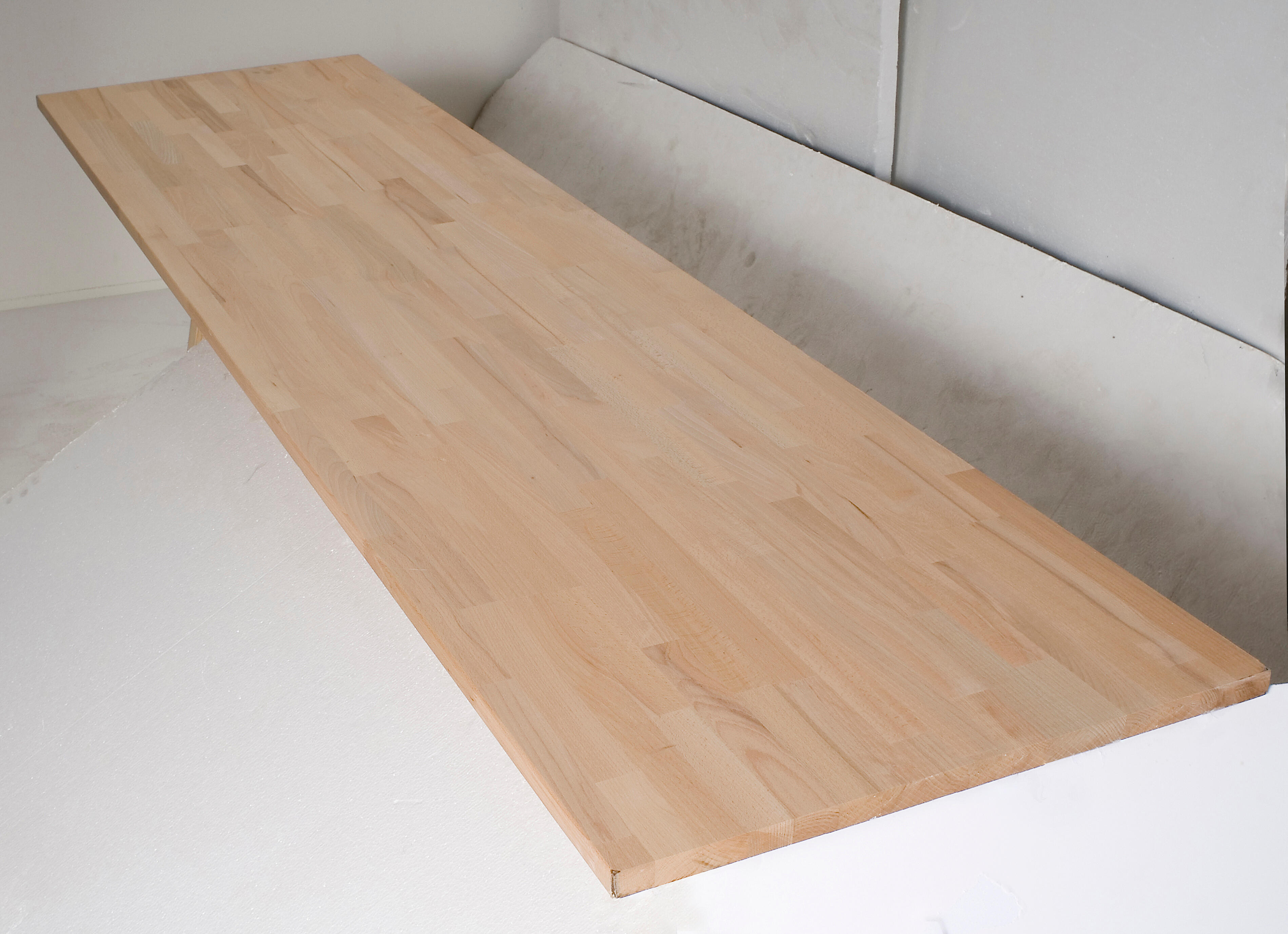Plan de travail brut Hêtre lamellé L.250 x l.65cm, Ep.26 mm - 3