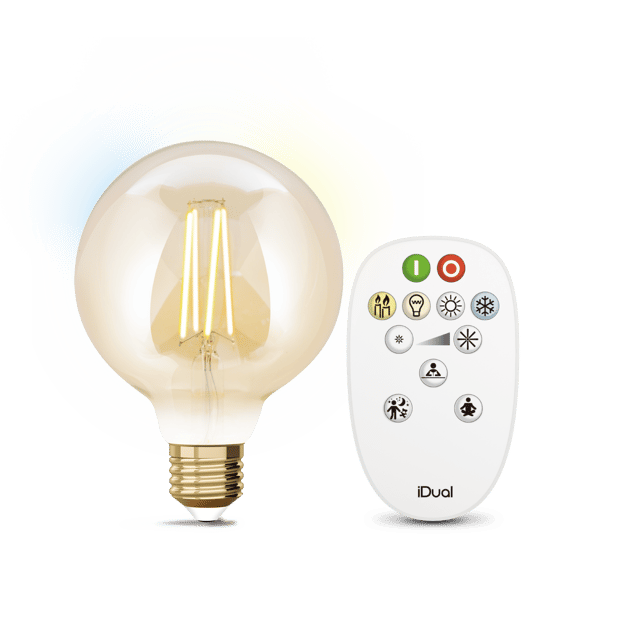 Ampoule led connectée, globe 95mm E27, 806lm = 60W, variation de blancs, JEDI